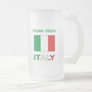Personalisiertes Geschenk zum italienischen Republ Mattglas Bierglas