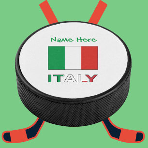 Personalisiertes Geschenk zum Tag der Italienische Eishockey Puck