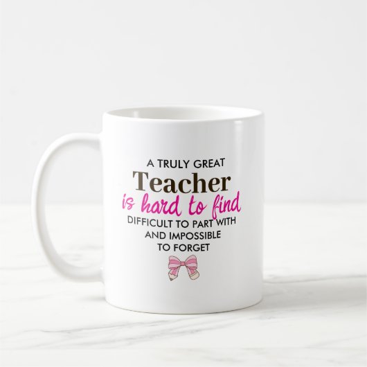 Personalisiertes Geschenk zur Lehrerbestechung Kaffeetasse (Links)