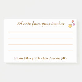 Personalisiertes Geschenk zur Lehrererkennung Post-it Klebezettel