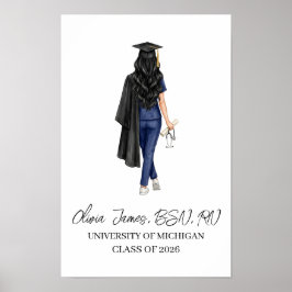 Personalisiertes Geschenk zur Pflegeschulausbildun Poster