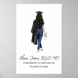 Personalisiertes Geschenk zur Pflegeschulausbildun Poster
