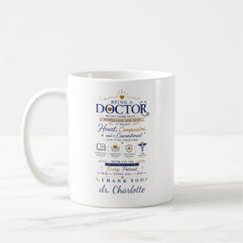Personalisiertes Geschenk zur Würdigung des Arztes Kaffeetasse