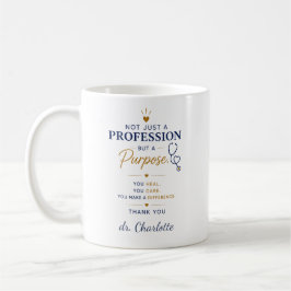 Personalisiertes Geschenk zur Würdigung eines Arzt Kaffeetasse