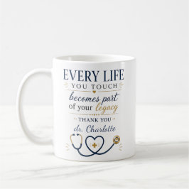 Personalisiertes Geschenk zur Würdigung eines Arzt Kaffeetasse