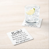 Personalisiertes Geschenkangebot für die beste Fre Rechteckiger Pappuntersetzer (Vor Ort)