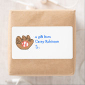 Personalisiertes Geschenketikett — Baseball-Thema (Insitu)