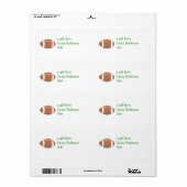 Personalisiertes Geschenketikett — Fußball (Vorne)