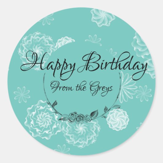 Personalisiertes Geschenketikett Runder Aufkleber (Vorderseite)