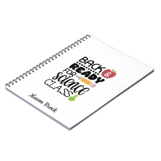 Personalisiertes Geschenkpapier für die Schule Notizblock (Linke Seite)