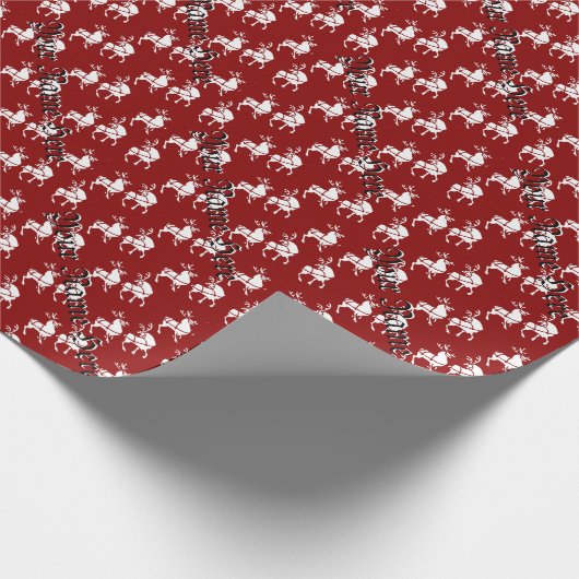 Personalisiertes Geschenkpapier für Rentier (Ecke)