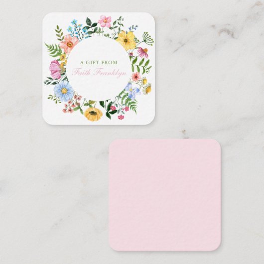 Personalisiertes Geschenkpapier für Wasserfarben Mitteilungskarte (Vorne/Hinten)