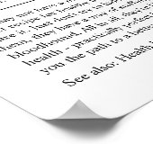 Personalisiertes Geschenkplakat für Gesundheitsmit Poster (Ecke)