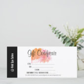 Personalisiertes Geschenkzertifikat für einen eleg (Stehend Vorderseite)