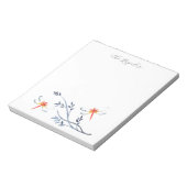 Personalisiertes Geschirr aus Aquarellrot Notizblock (Rotiert)