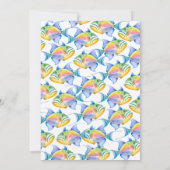 Personalisiertes Geschirr aus tropischen Fischen Mitteilungskarte (Rückseite)