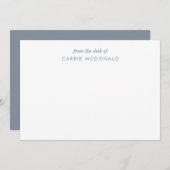 Personalisiertes Geschirr in Blau und Weiß Mitteilungskarte (Vorne/Hinten)