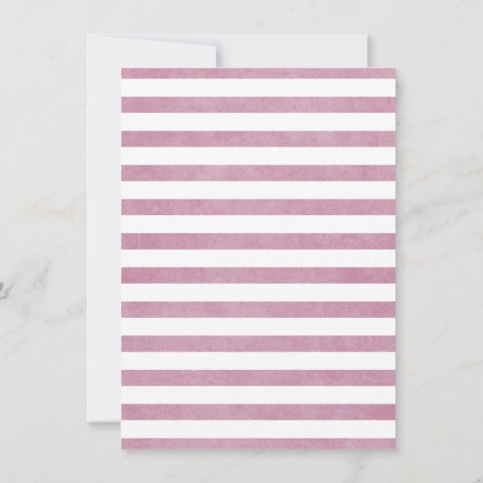 Personalisiertes Geschirr Moderne moderne Rose Str Mitteilungskarte (Rückseite)