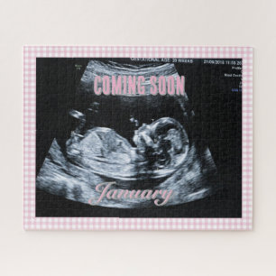 Personalisiertes Geschlecht- Enthüllungs- Sonogram Puzzle