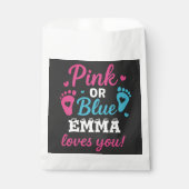 Personalisiertes Geschlecht zeigt rosa oder blaues Geschenktütchen (Vorderseite)