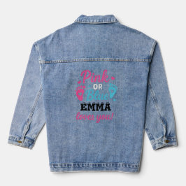 Personalisiertes Geschlecht zeigt rosa oder blaues Jeansjacke