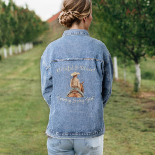 Personalisiertes Gesegnetes Land Liebendes Mädchen Jeansjacke