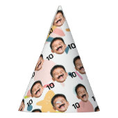 Personalisiertes Gesicht 10. 20. 30. 40. Geburtsta Partyhütchen (Links)