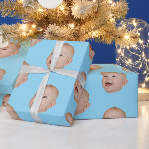 Personalisiertes Gesicht 30. 40. Geburtstag Benutz Geschenkpapier
