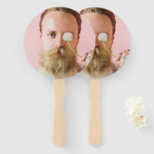 Personalisiertes Gesicht auf einem Stick Bachelore Fächer (Vorne und Hinten)