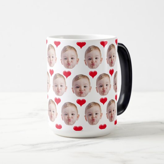 Personalisiertes Gesicht Baby Foto Geschenk Lover Verwandlungstasse (VorderseiteRechts)