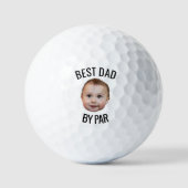 Personalisiertes Gesicht Bester Vater nach Par Cus Golfball (Vorderseite)