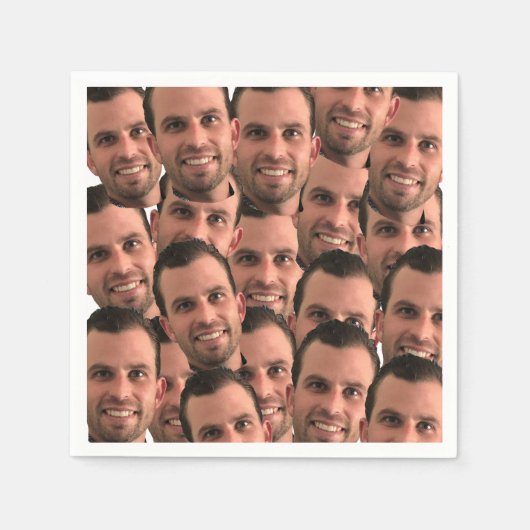 Personalisiertes Gesicht Bild Einzigartiges Foto G Serviette (Vorderseite)