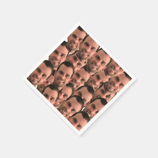 Personalisiertes Gesicht Bild Einzigartiges Foto G Serviette (Ecke)