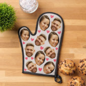 Personalisiertes Gesicht Custom Foto Herz Couple G Ofenhandschuh (Oben unten)