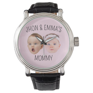 Personalisiertes Gesicht Foto Kinder, Muttertagsge Armbanduhr