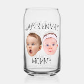 Personalisiertes Gesicht Foto Kinder, Muttertagsge Dosenglas (Vorderseite)