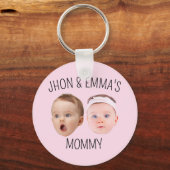 Personalisiertes Gesicht Foto Kinder, Muttertagsge Schlüsselanhänger (Vorderseite)