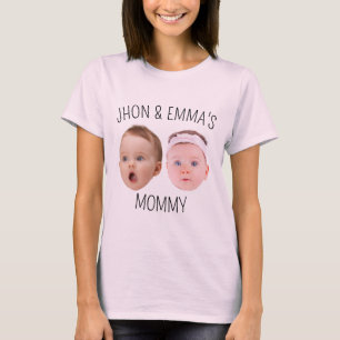 Personalisiertes Gesicht Foto Kinder, Muttertagsge T-Shirt