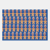 Personalisiertes Gesicht Foto Lebkuchen Weihnachte Geschenkpapier Set (Vorderseite 3)