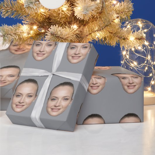 Personalisiertes Gesicht Geschenkpapier (Feiertage)
