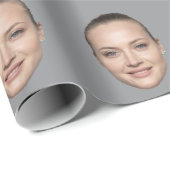 Personalisiertes Gesicht Geschenkpapier (Rolleneckpunkt)