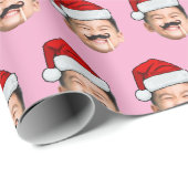 Personalisiertes Gesicht Geschenkpapier | Weihnach (Rolleneckpunkt)