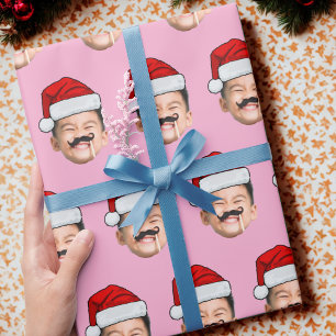 Personalisiertes Gesicht Geschenkpapier Weihnach
