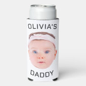 Personalisiertes Gesicht, individuelles Baby-Foto, Selters Dosenkühler (Seltzer Rückseite)