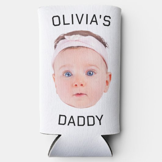 Personalisiertes Gesicht, individuelles Baby-Foto, Selters Dosenkühler (Vorderseite)