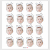 personalisiertes Gesicht Konfetti Foto Konfetti Ge Aufkleber (Blatt)