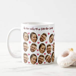 Personalisiertes Gesicht mit individuellem Foto mi Kaffeetasse