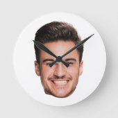 Personalisiertes Gesicht Runde Wanduhr (Vorderseite)