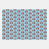 Personalisiertes Gesicht-Wrap-Papier | Personalisi Geschenkpapier Set (Vorderseite 2)