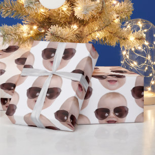 Personalisiertes Gesichts-Foto-Geschenk, Geburtsta Geschenkpapier